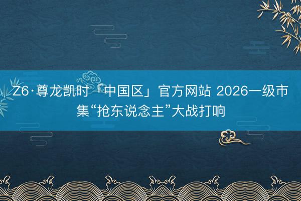 Z6·尊龙凯时「中国区」官方网站 2026一级市集“抢东说念主”大战打响
