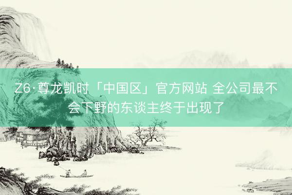 Z6·尊龙凯时「中国区」官方网站 全公司最不会下野的东谈主终于出现了