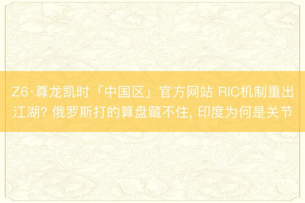 Z6·尊龙凯时「中国区」官方网站 RIC机制重出江湖? 俄罗斯打的算盘藏不住， 印度为何是关节