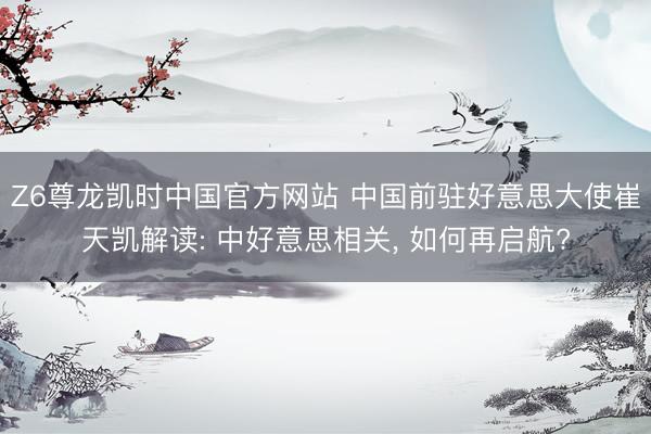 Z6尊龙凯时中国官方网站 中国前驻好意思大使崔天凯解读: 中好意思相关， 如何再启航?