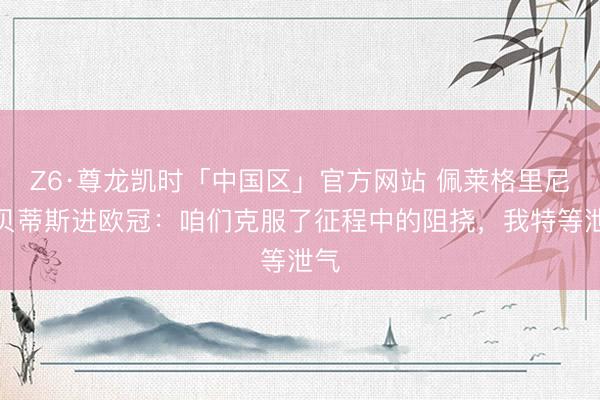 Z6·尊龙凯时「中国区」官方网站 佩莱格里尼谈贝蒂斯进欧冠：咱们克服了征程中的阻挠，我特等泄气