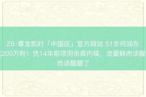 Z6·尊龙凯时「中国区」官方网站 51岁何润东躺赢200万粉！凭14年前项羽杀疯内娱，流量鲜肉该醒醒了