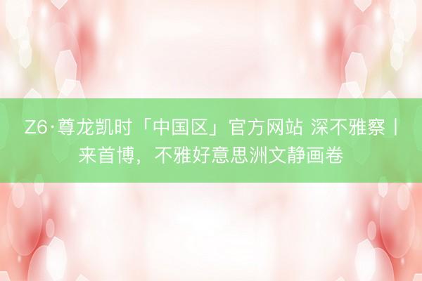 Z6·尊龙凯时「中国区」官方网站 深不雅察丨来首博，不雅好意思洲文静画卷