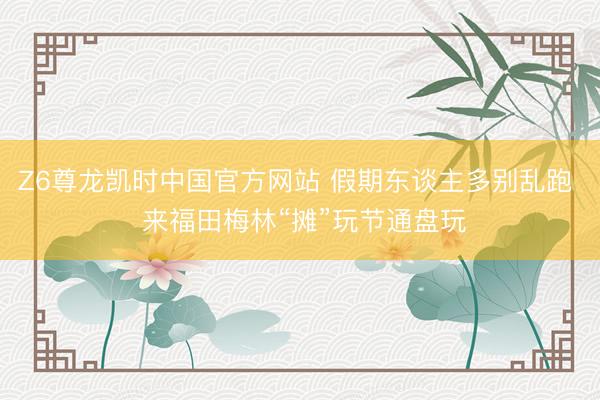 Z6尊龙凯时中国官方网站 假期东谈主多别乱跑 来福田梅林“摊”玩节通盘玩