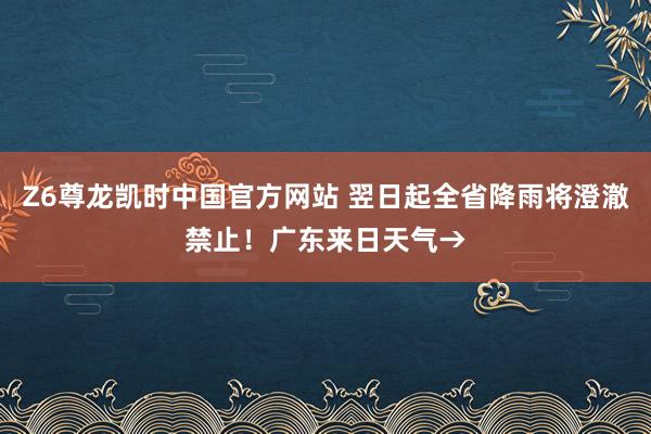 Z6尊龙凯时中国官方网站 翌日起全省降雨将澄澈禁止!广东来日天气→